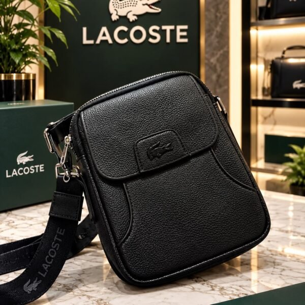 Classic Black Flap-Pocket Crossbody Bag