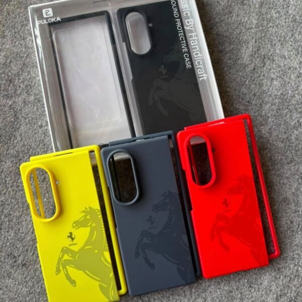 Luxury Horse-Design Sliding Camera Protection Case for fold phone